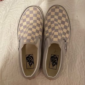Checkered grey vans size 7